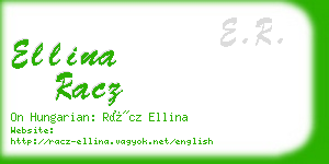 ellina racz business card